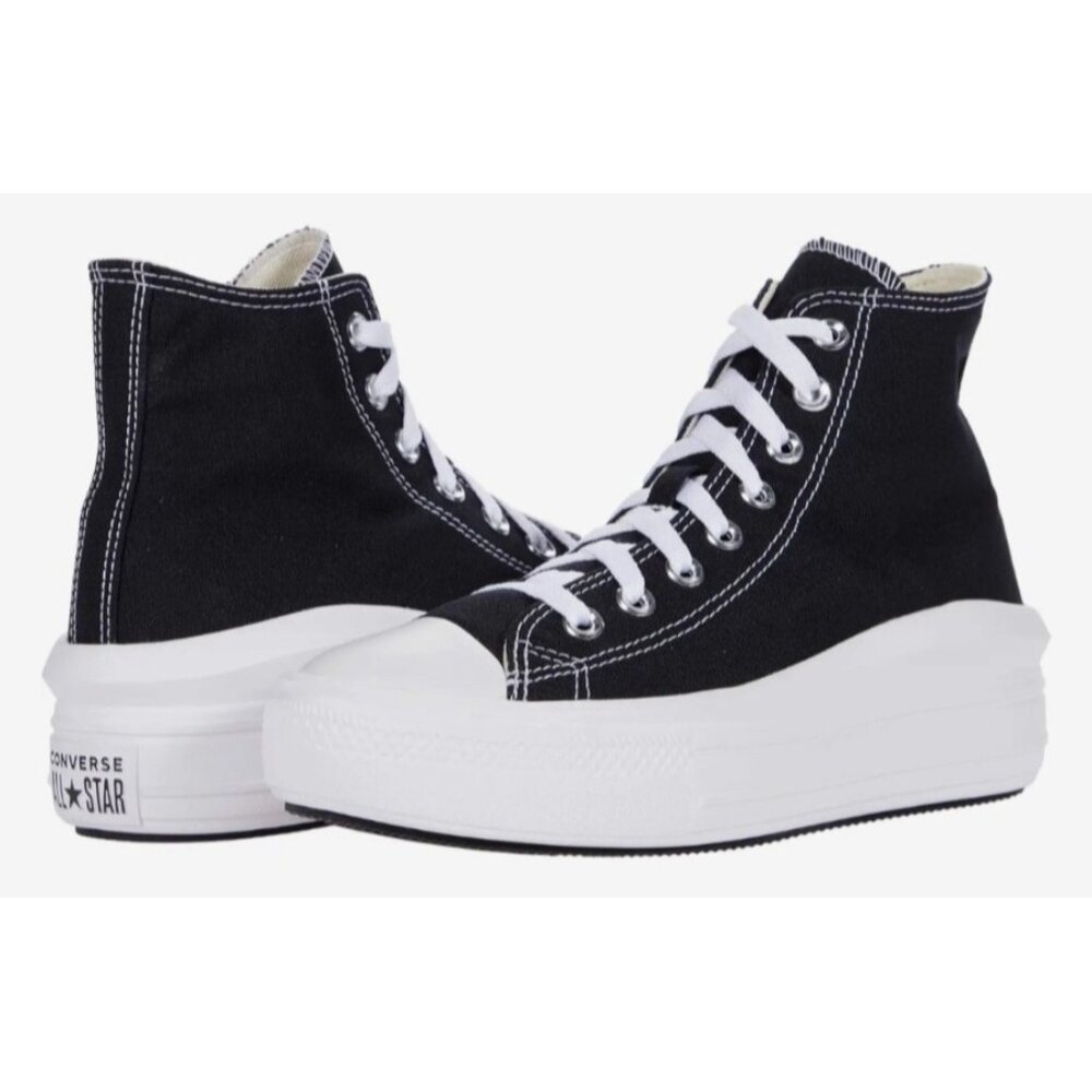 Chuck Taylor All Star Move Platform Converse Size Women's 9.5 EU 41 NWT Black - Picture 13 of 16